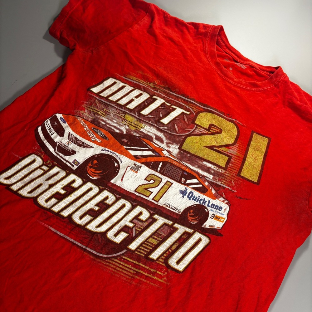 Matt DiBenedetto‎ #21 NASCAR Racing T-Shirt Wood Brothers Red Mens Medium